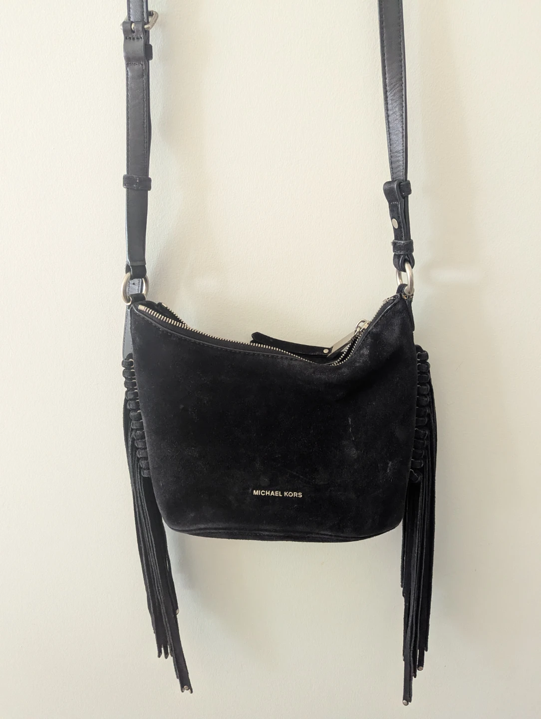 Michael Kors Black Suede Fringe Shoulder Bag - photo 2