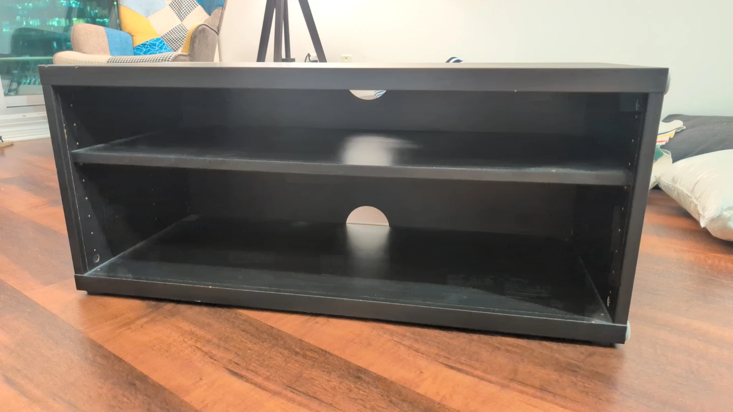 Black 2-Shelf Media Stand