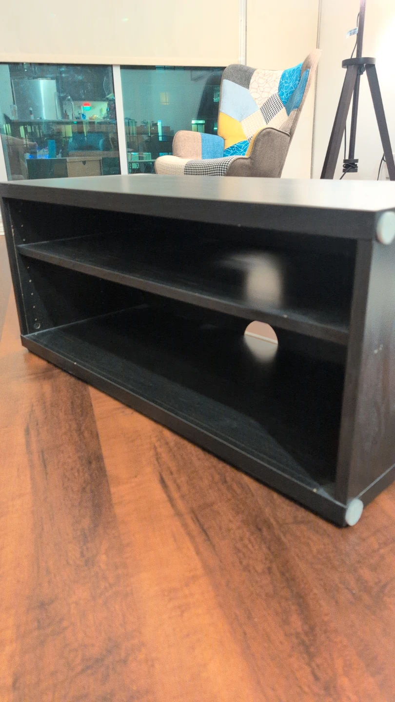 Black 2-Shelf Media Stand - photo 2