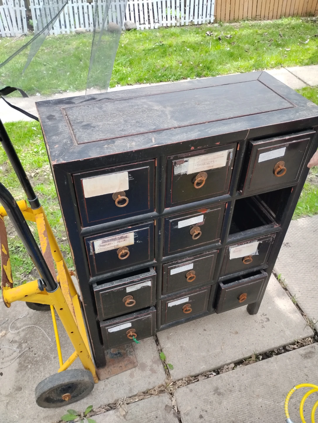 Vintage Black 12-Drawer Cabinet - photo 2