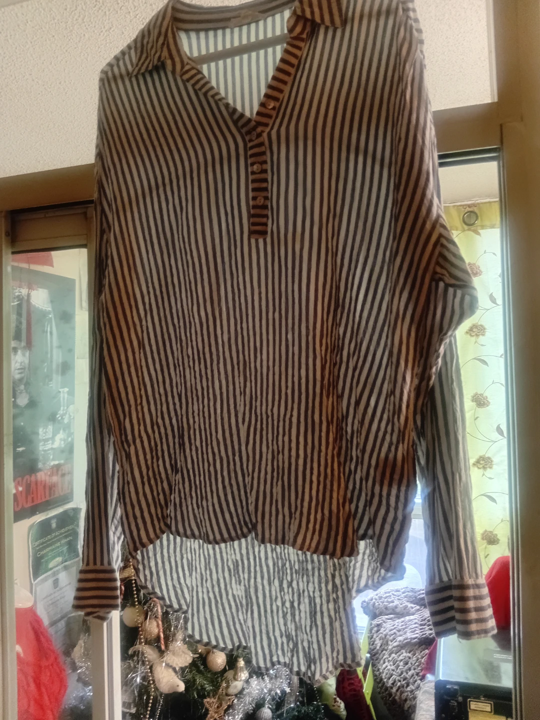 Striped Long Sleeve Blouse