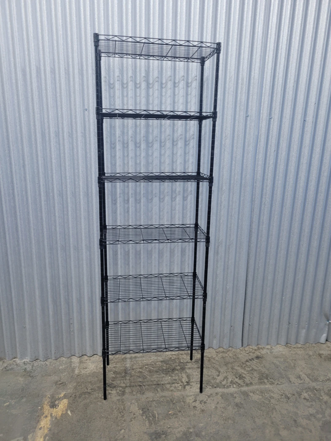 Black 6-Tier Wire Shelving Unit