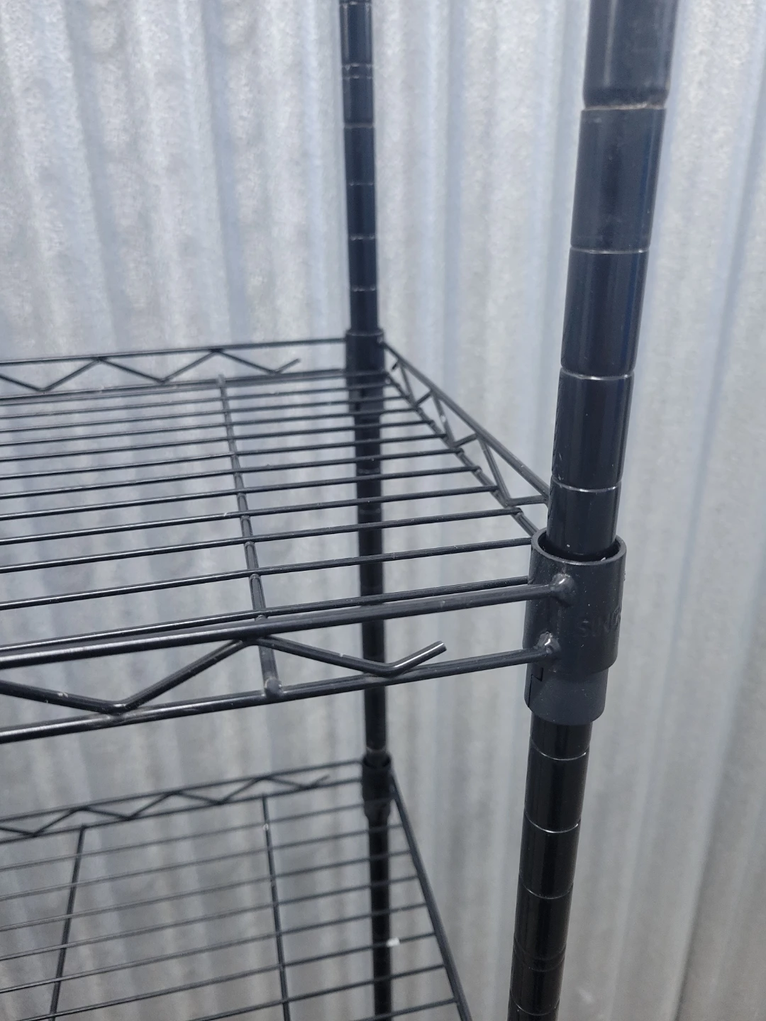 Black 6-Tier Wire Shelving Unit - photo 3