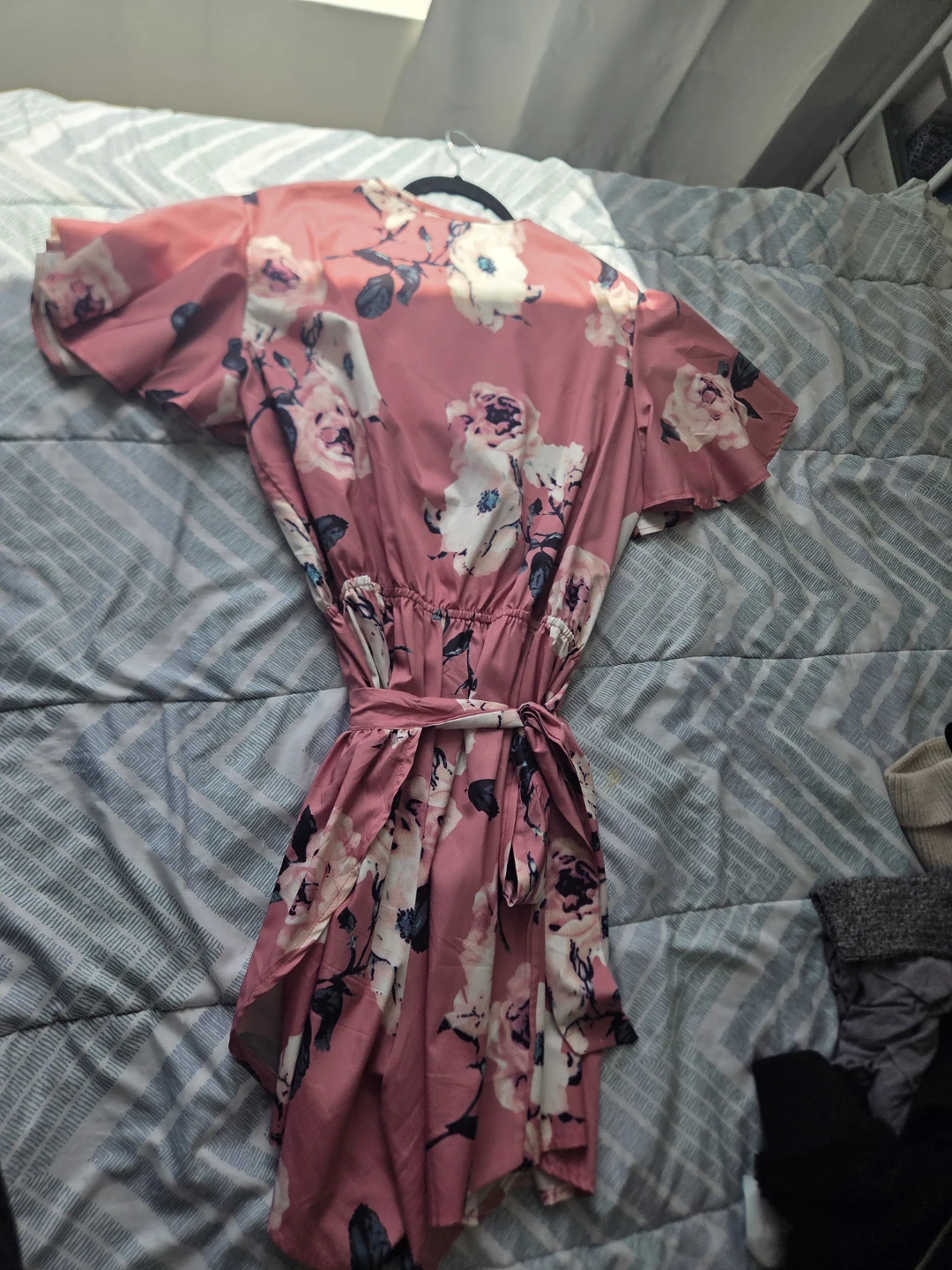 Pink Floral Wrap Dress - photo 3