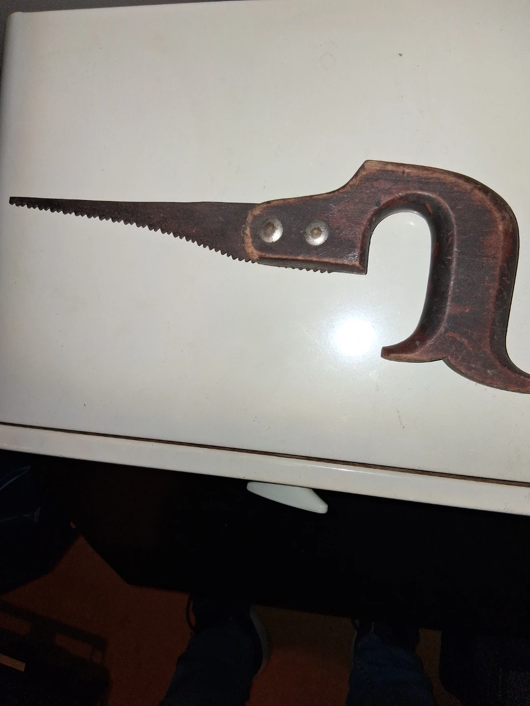 Vintage Hand Saw with Wooden Handle