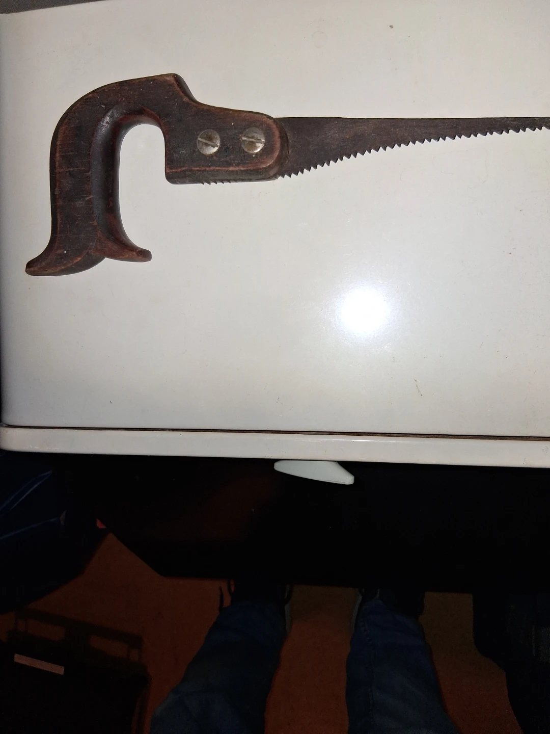Vintage Hand Saw with Wooden Handle - photo 2