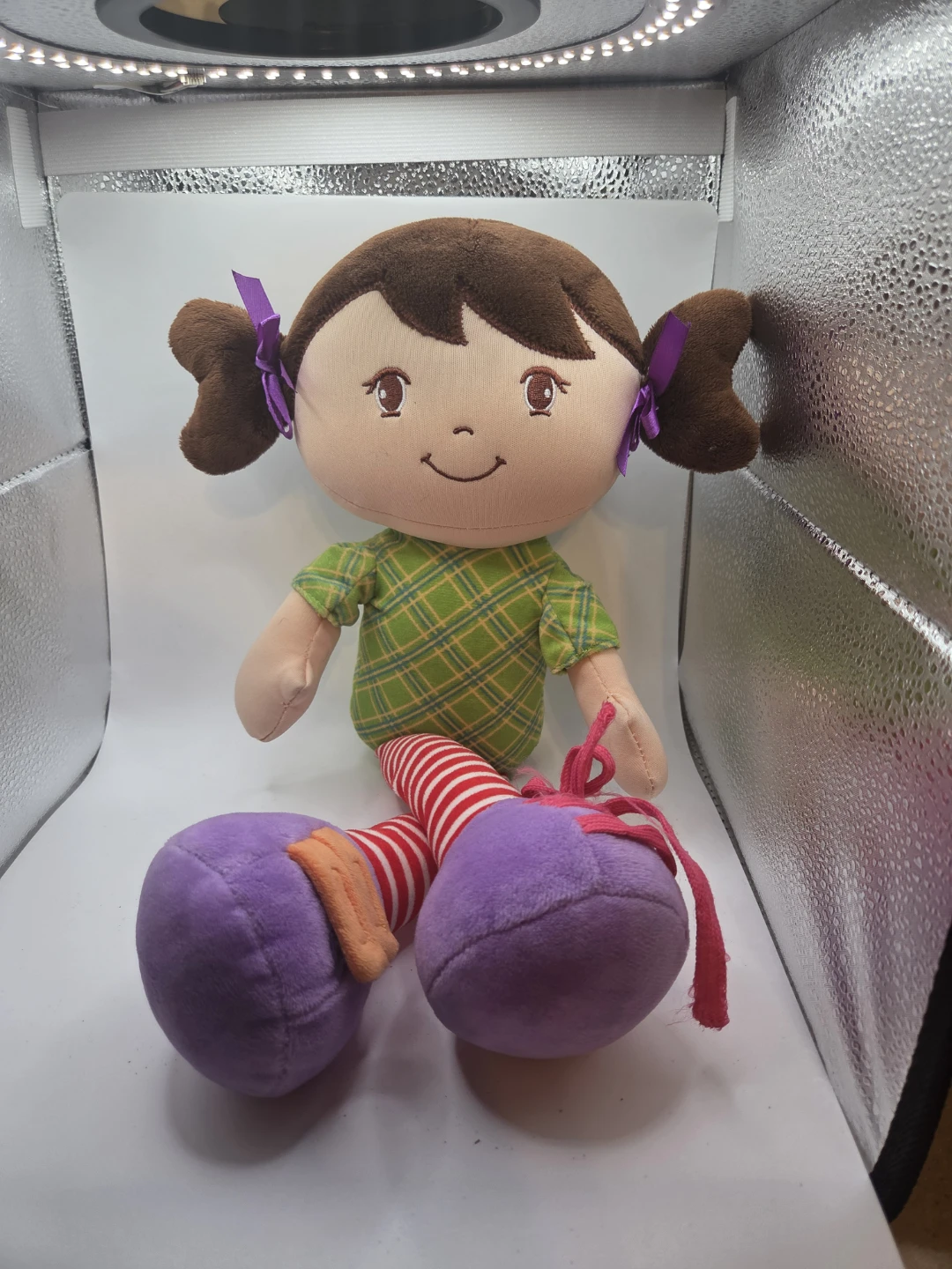 Plush Doll with Purple Shoes