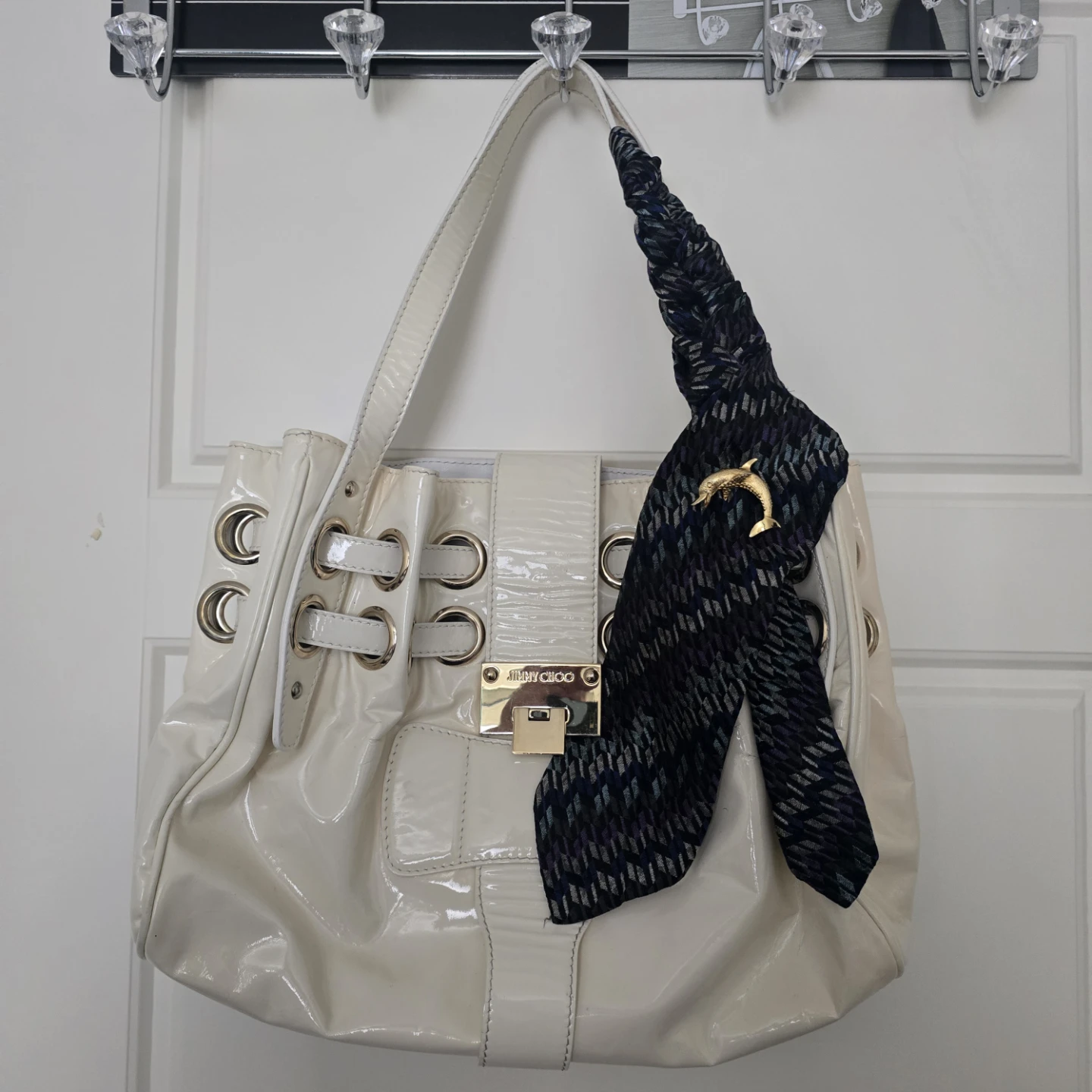 Jimmy Choo Ramona Patent Leather Shoulder Bag - photo 2