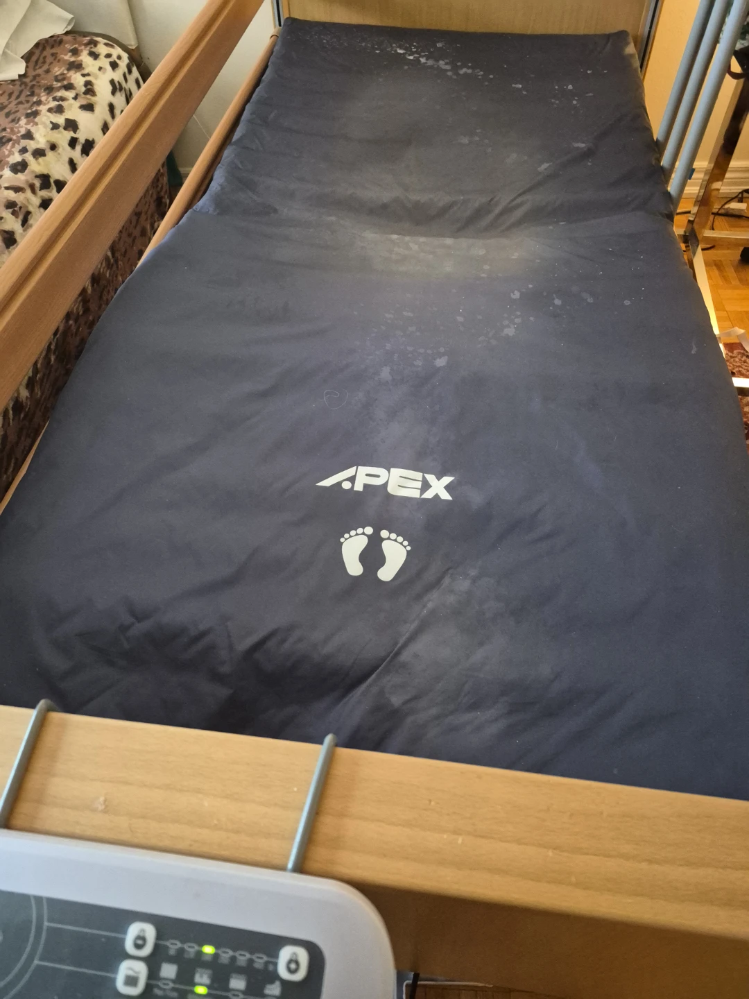 Apex Air Mattress System and wooden Electric hospital bed