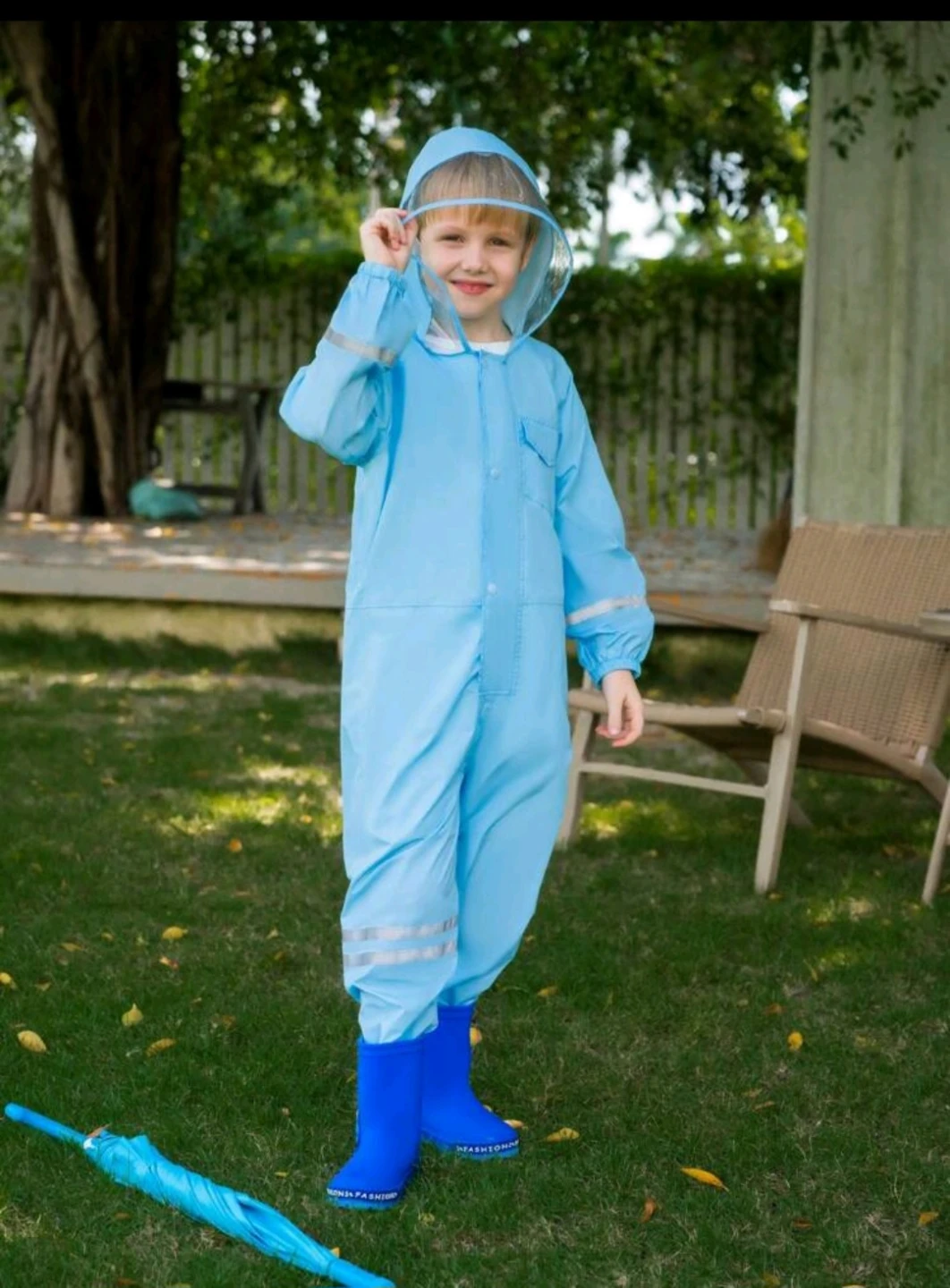 Kids Blue Rain Suit