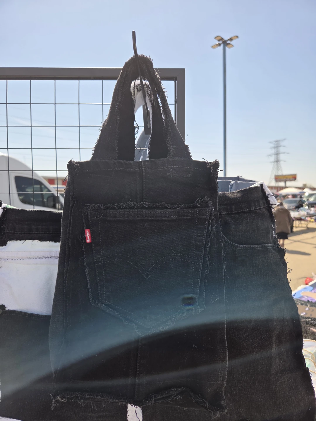 Levi's Black Denim Tote Bag