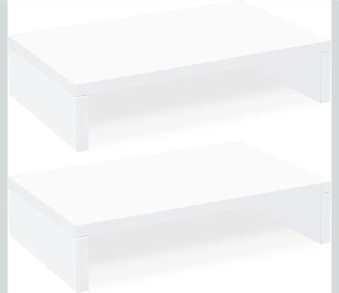 2 White Monitor Stands (Single Layer) - photo 2