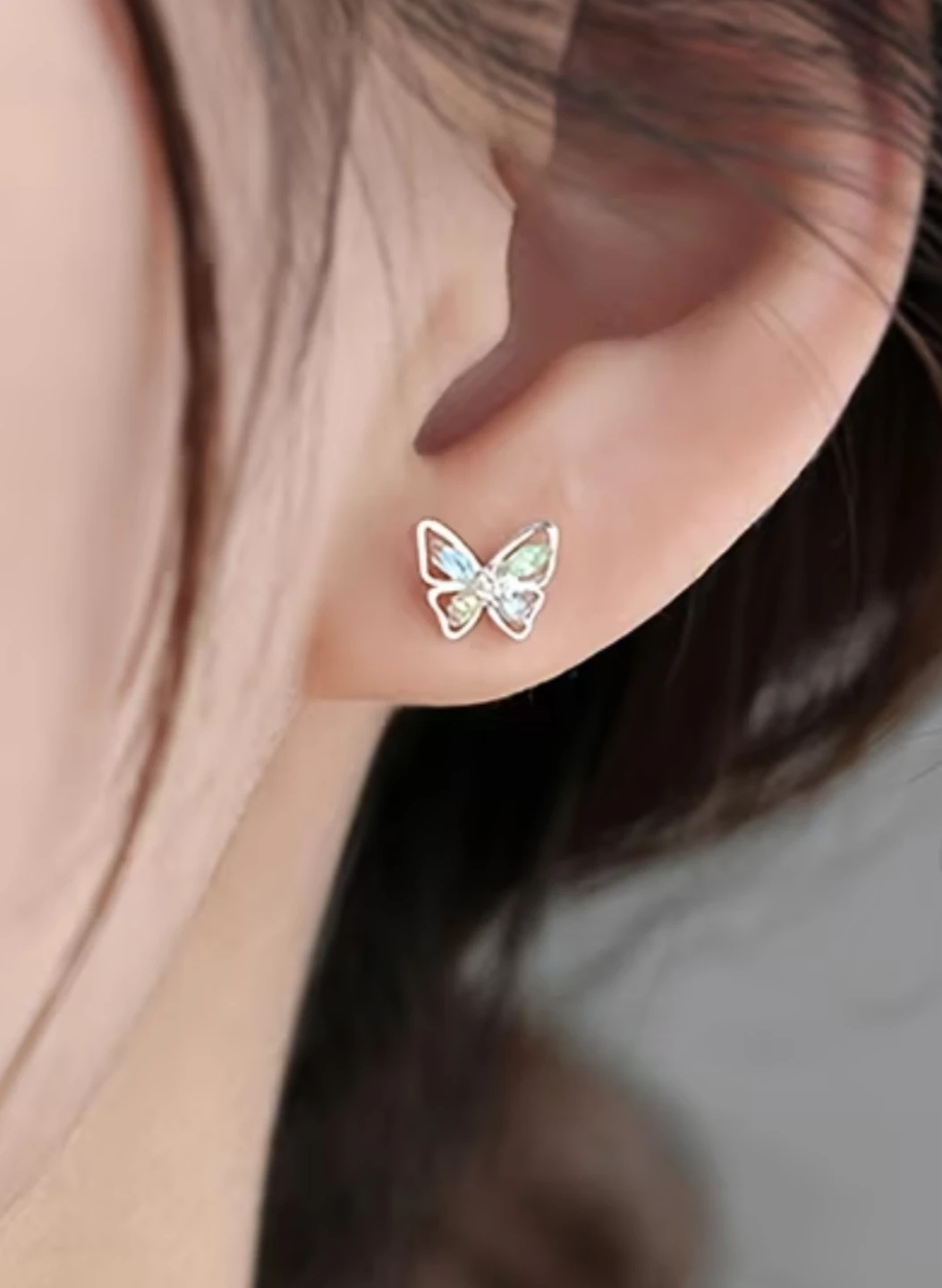 New Delicate Colorful Butterfly Earrings - photo 2
