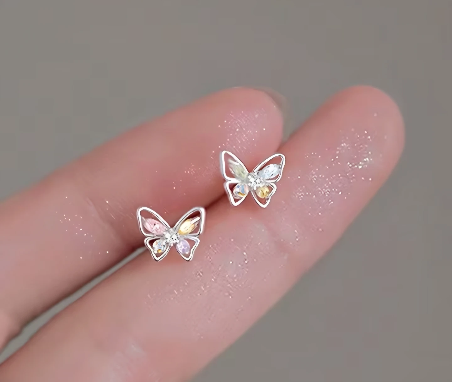 New Delicate Colorful Butterfly Earrings - photo 4