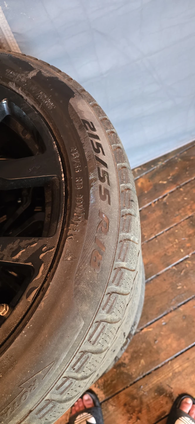 Black Alloy Wheels with Tires - 215/55 R18 - photo 2