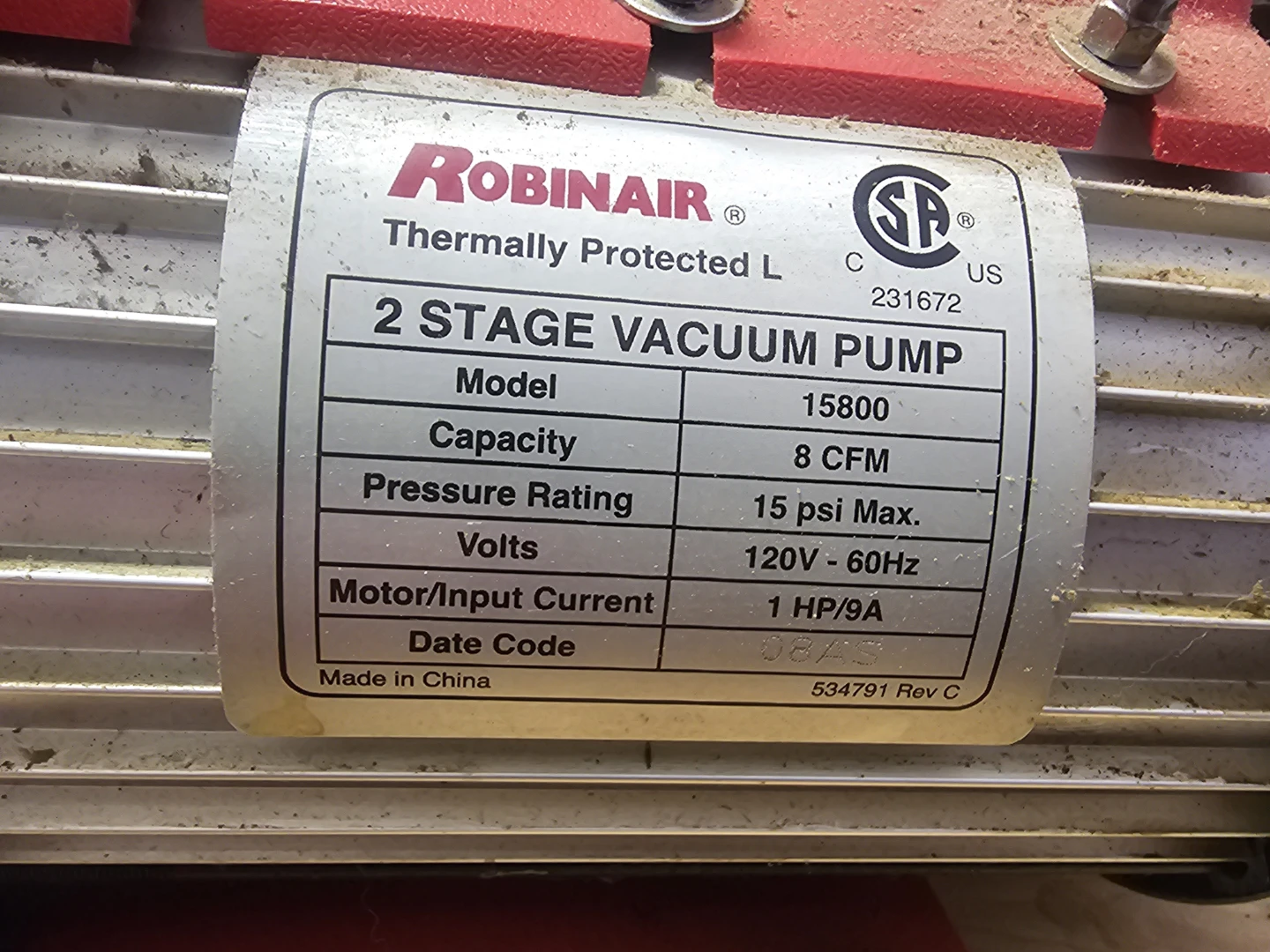 Robinair VacuMaster 2 Stage Vacuum Pump