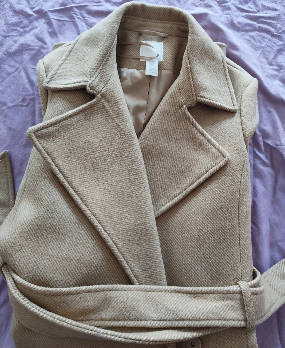 H&M Beige Wool Blend Coat - photo 4