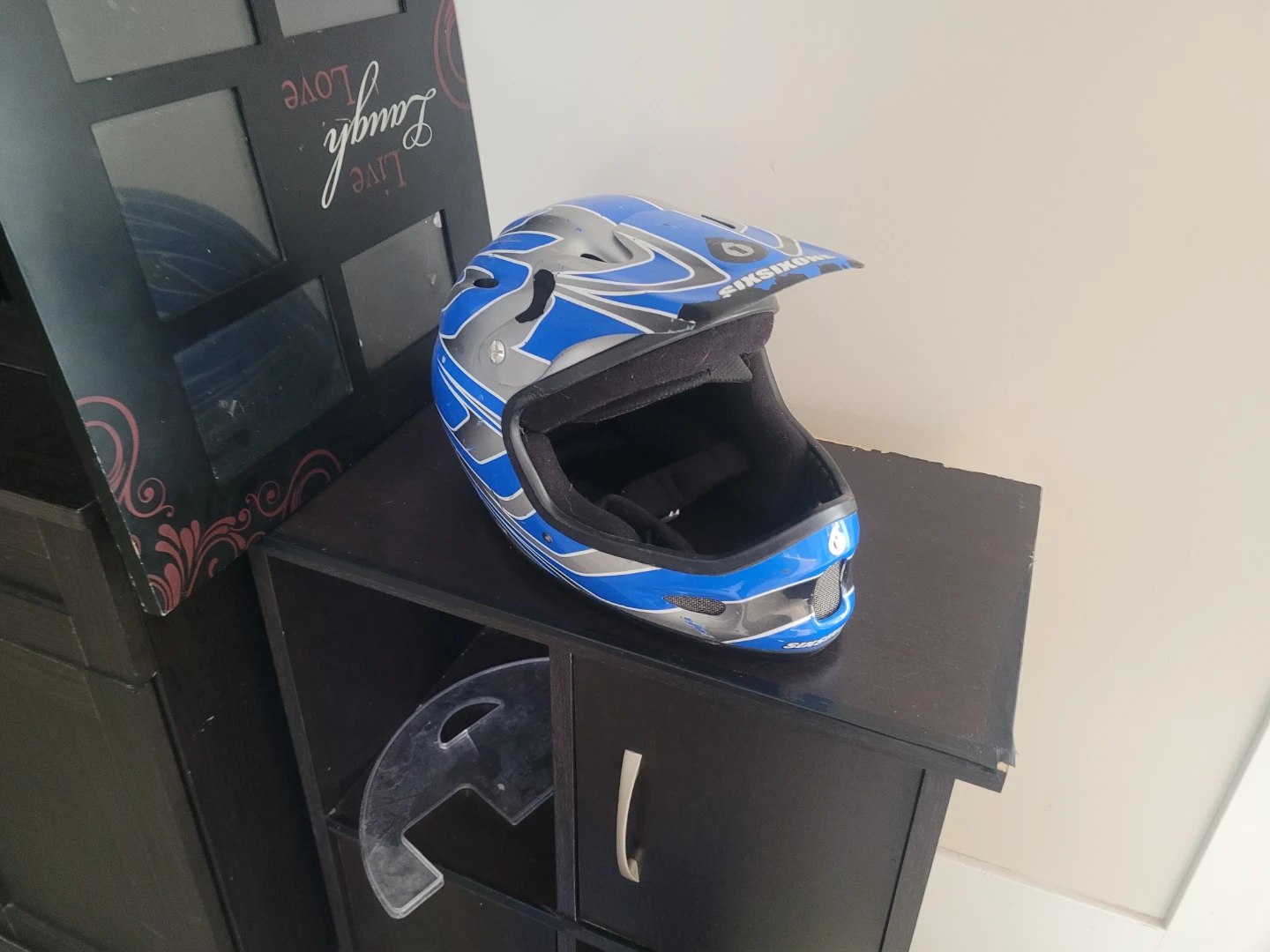 Blue and Silver Youth MX Helmet - photo 2