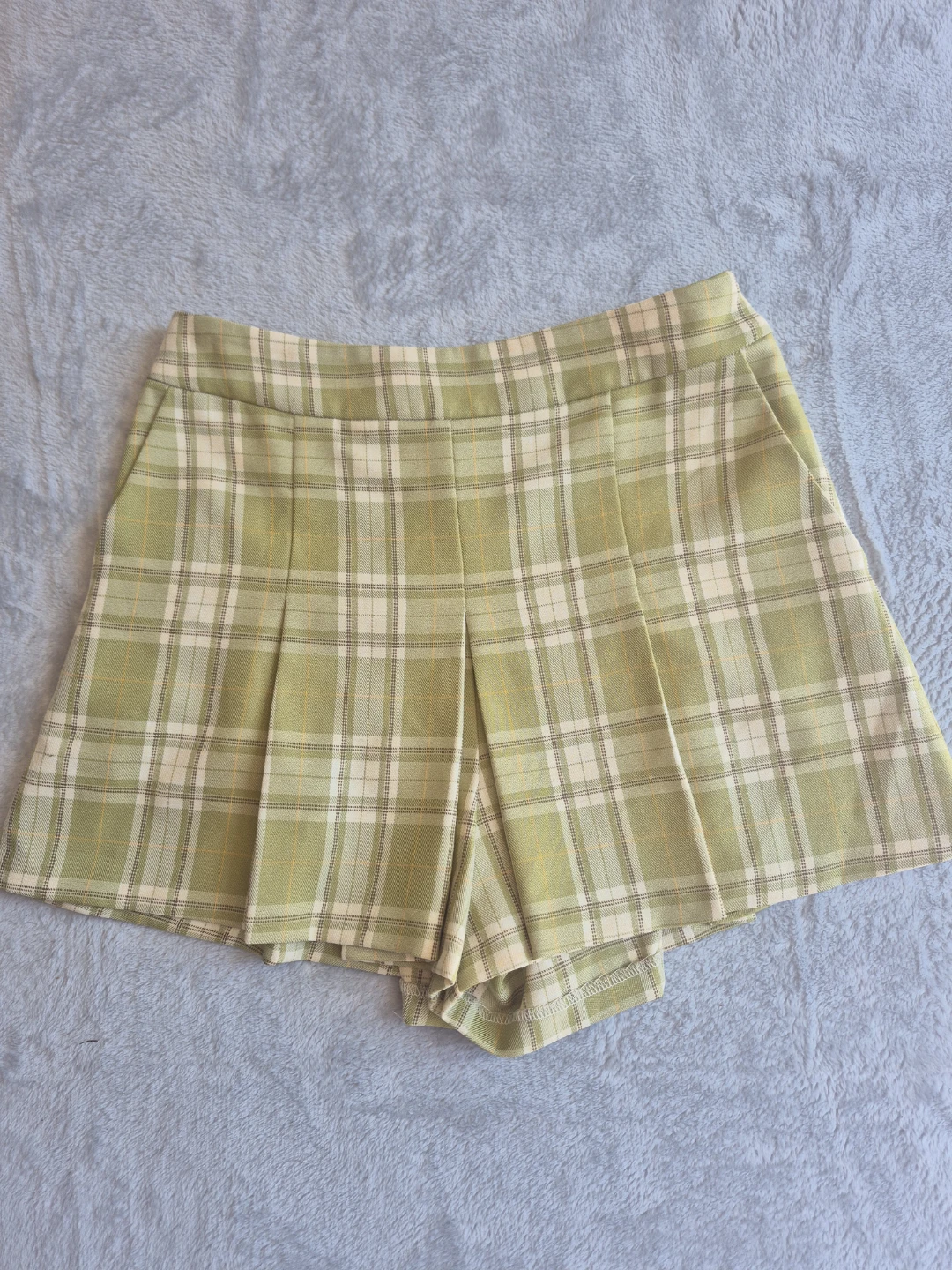 English Factory Plaid Pleated Shorts