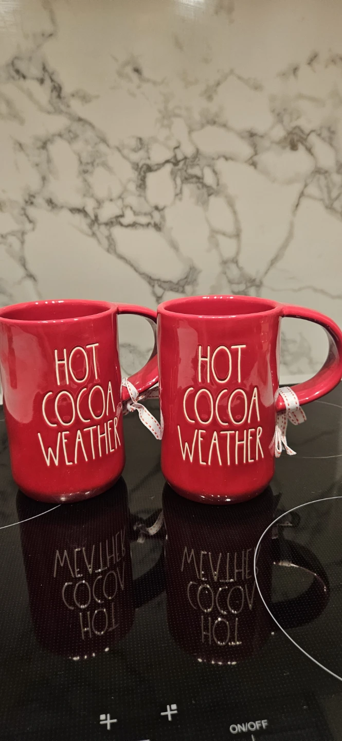Set of 4 Rae Dunn Mugs - Halloween & Hot Cocoa Themed