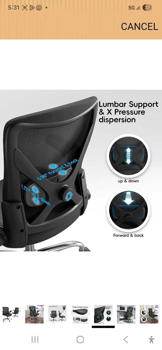 Mesh Office Chair with Lumbar Support - photo 4