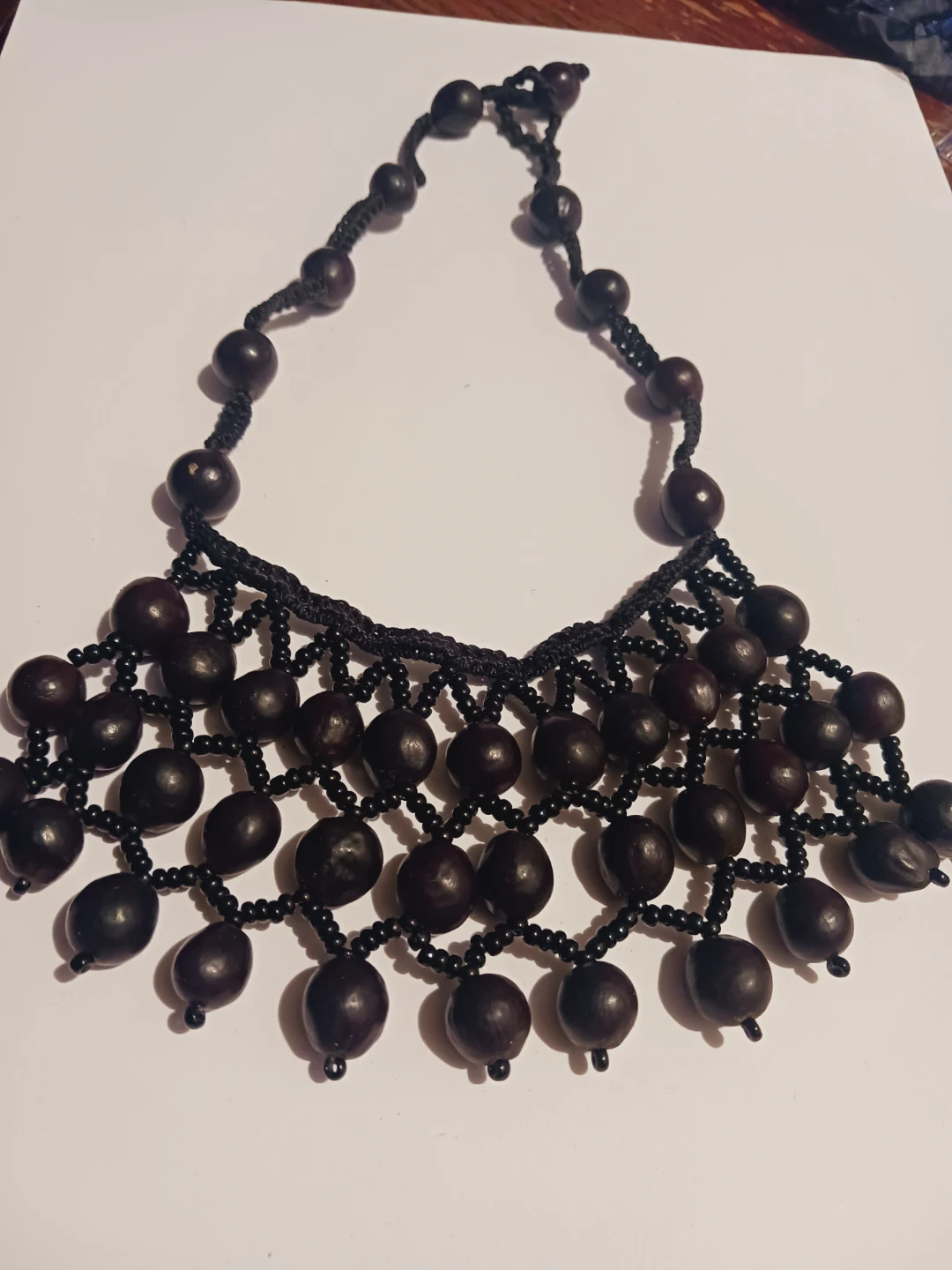 Handmade Seed Bead Statement Necklace - photo 2