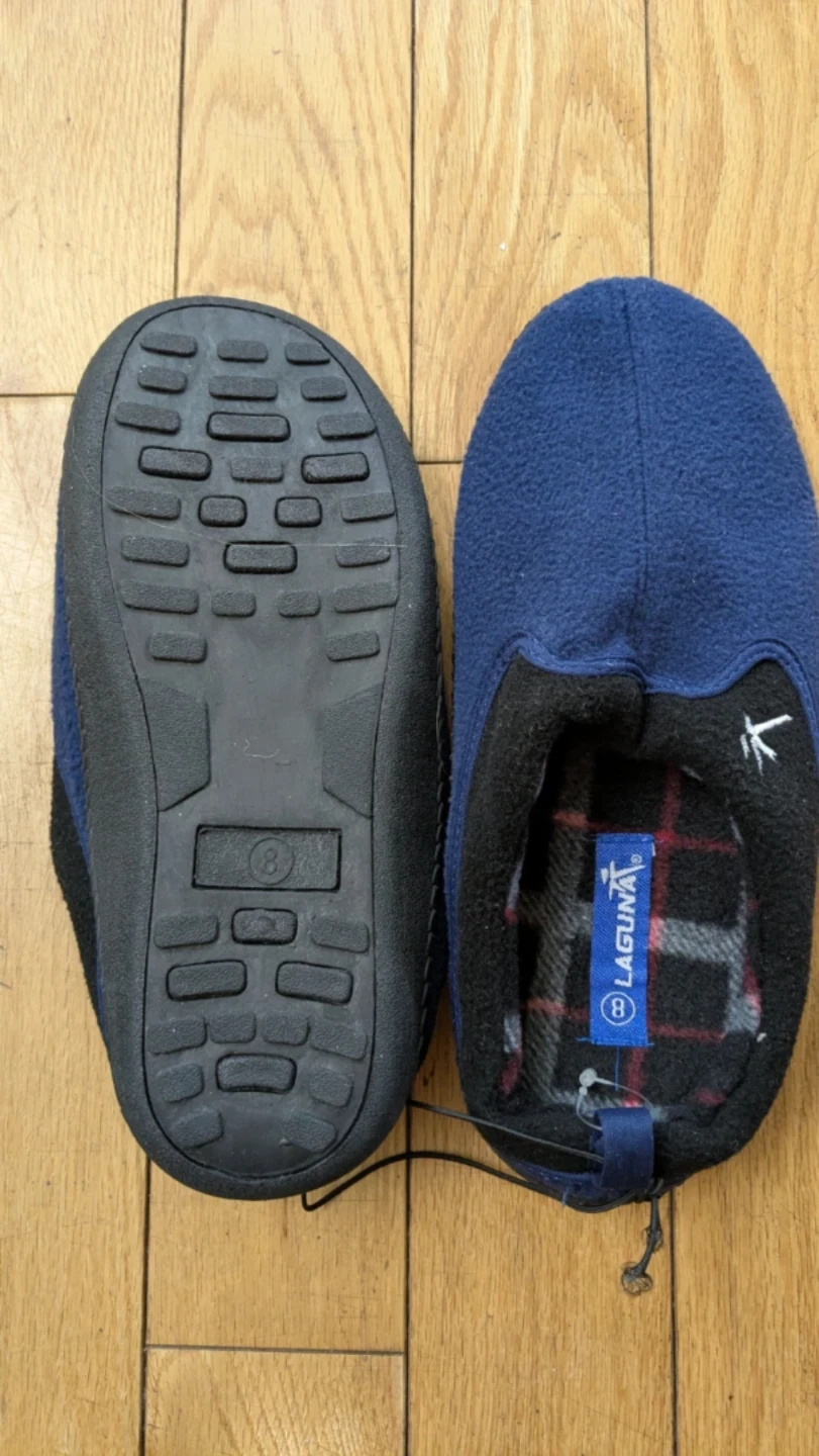 Laguna Blue Fleece Slippers Size 8