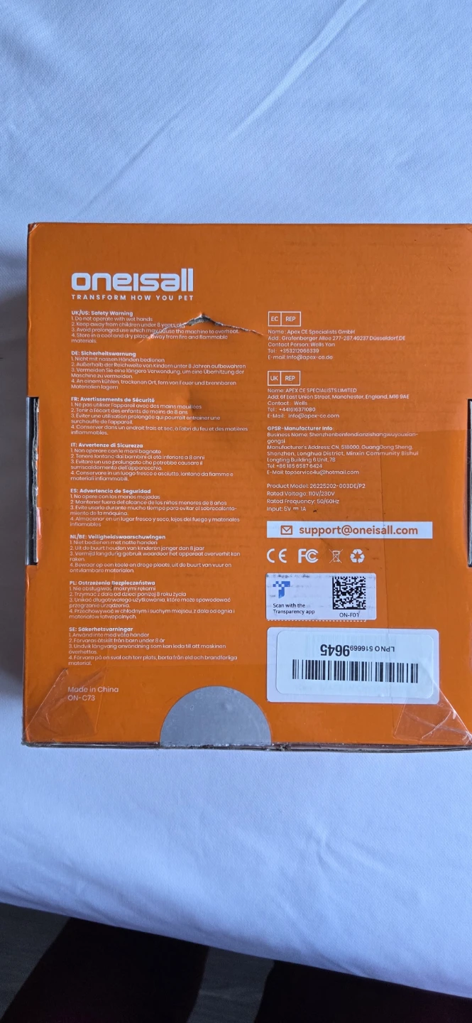 Oneisall Professional Pet Hair Clipper Kit - photo 2