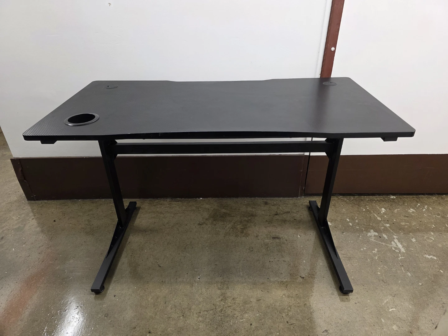 Black Gaming Desk with Cup Holder - photo 3