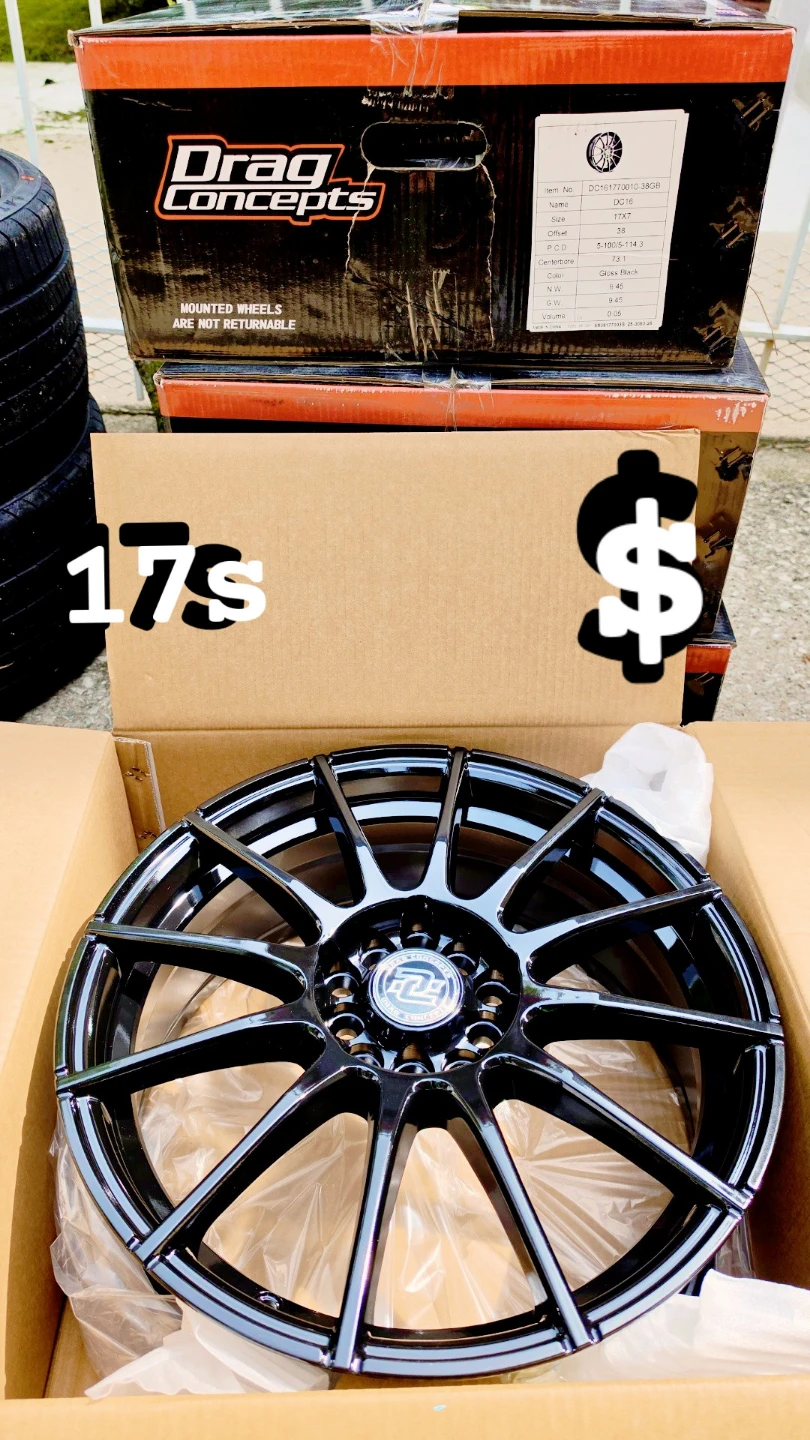 New 17 inch Drag rims wheels 5x114.3 5x100 5x115