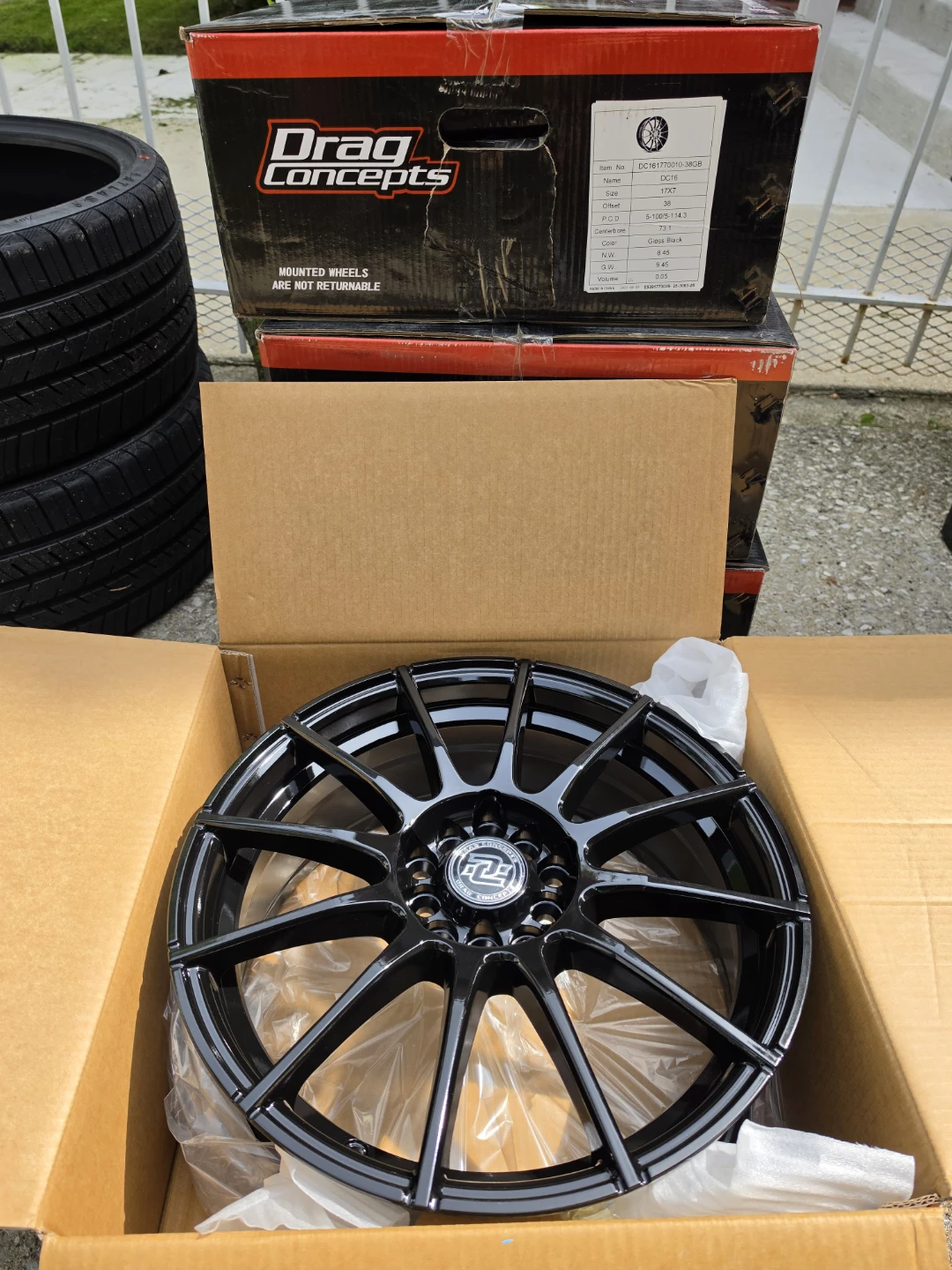 New 17 inch Drag rims wheels 5x114.3 5x100 5x115 - photo 4