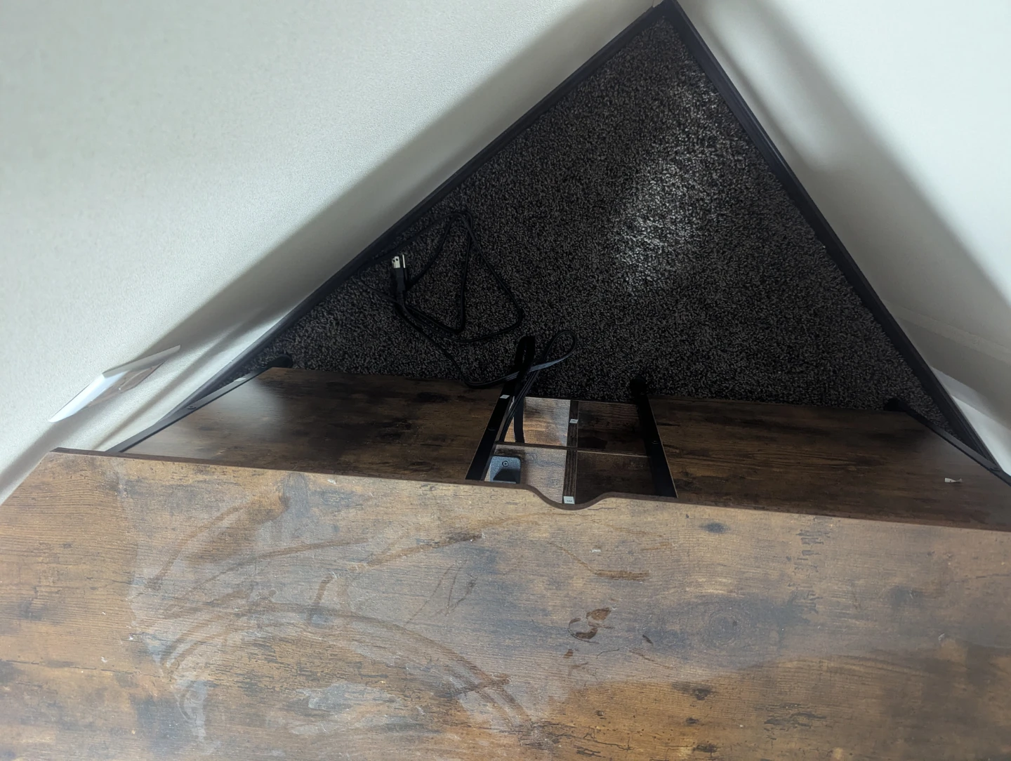 Corner TV Stand - Rustic Brown - photo 3