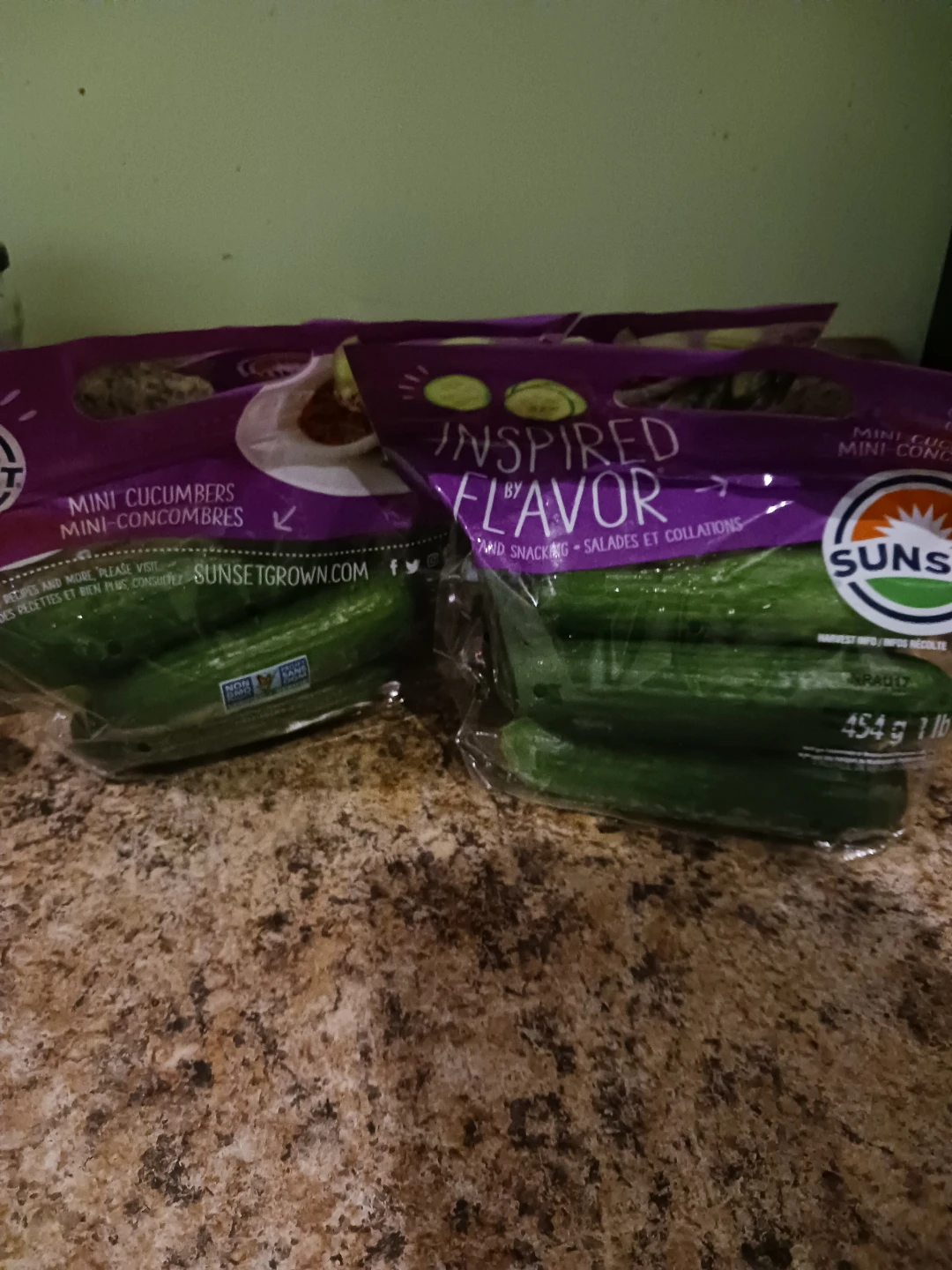 Sunset Grown Mini Cucumbers (3 x 1 lb bags)