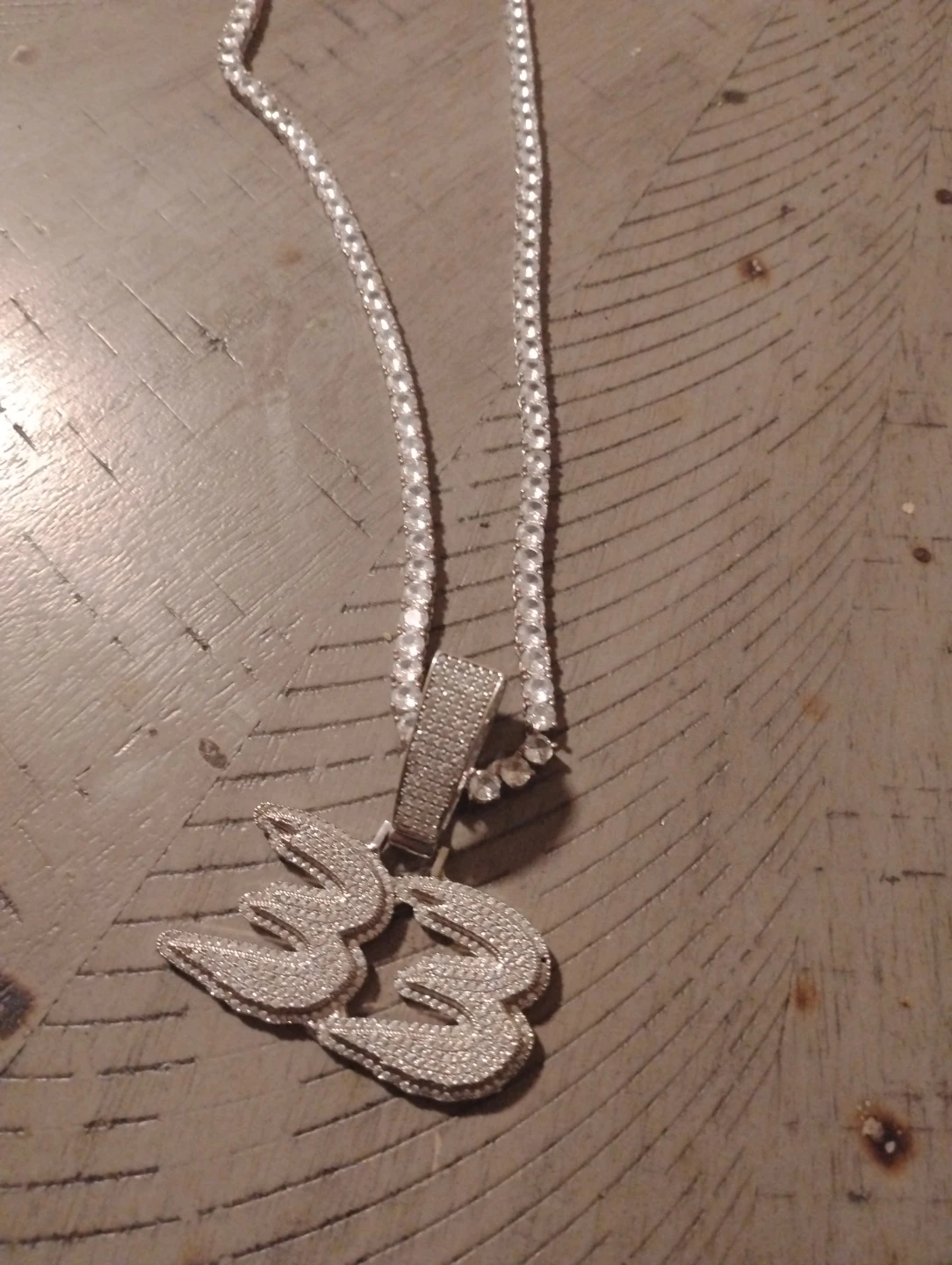 33 moissanite diamond Pendant with 22" Chain