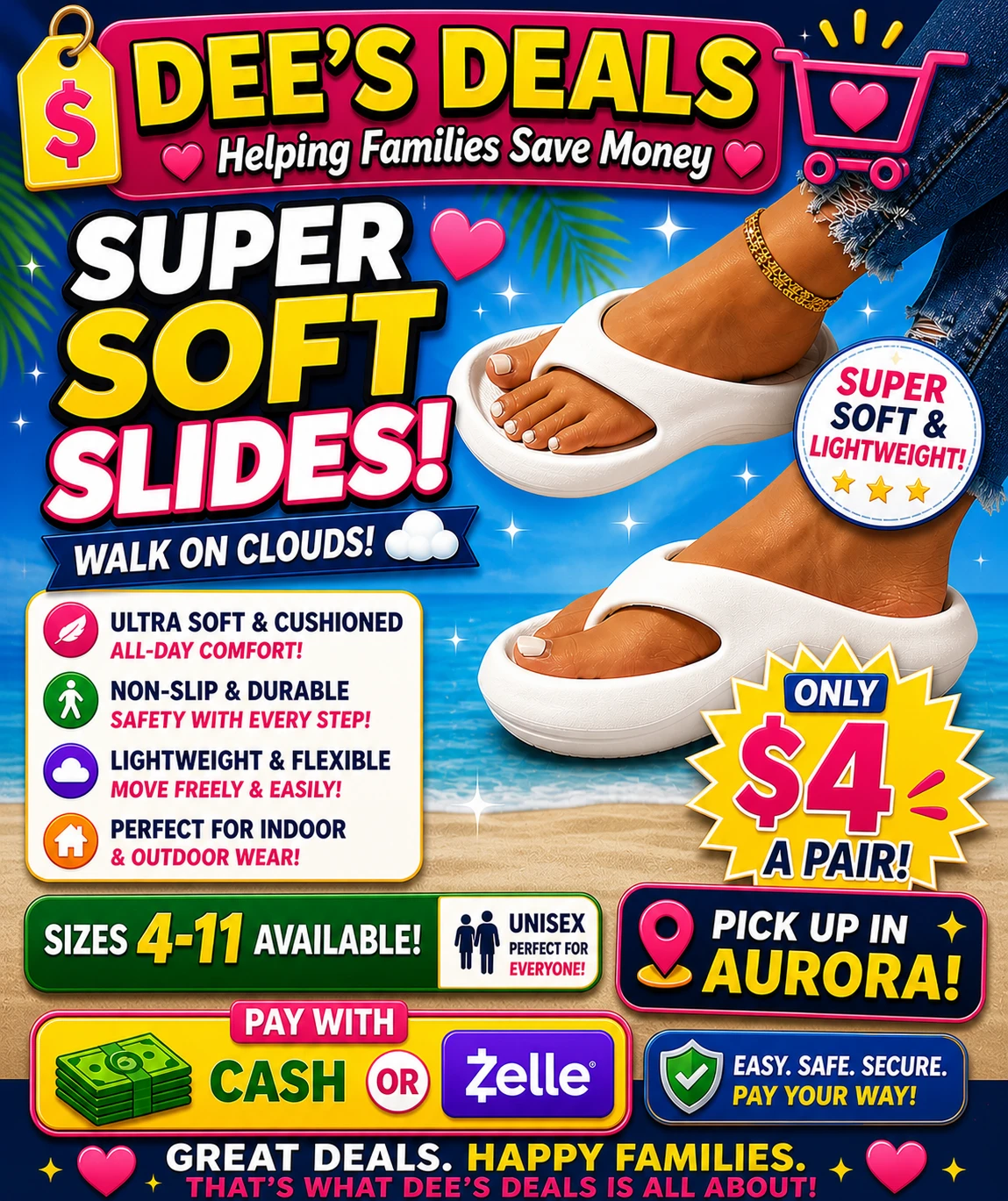 New Super Soft Slides -$4 a pair - photo 2