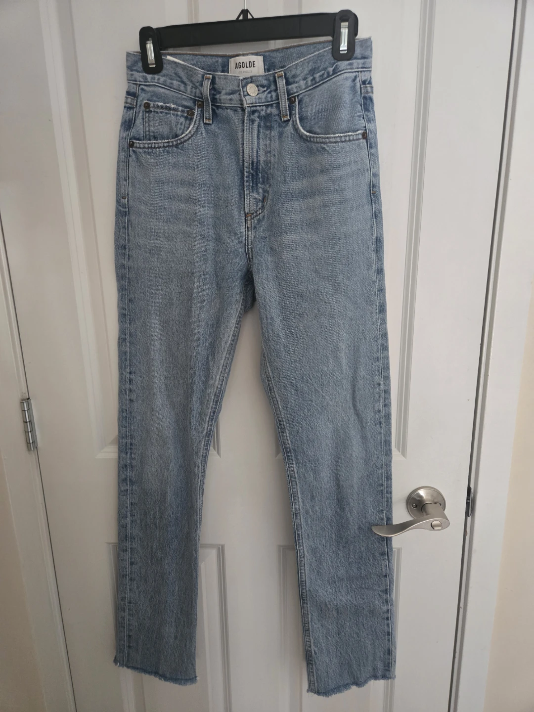 AGOLDE Women's Jeans Size 24 Light Wash Straight Leg Denim