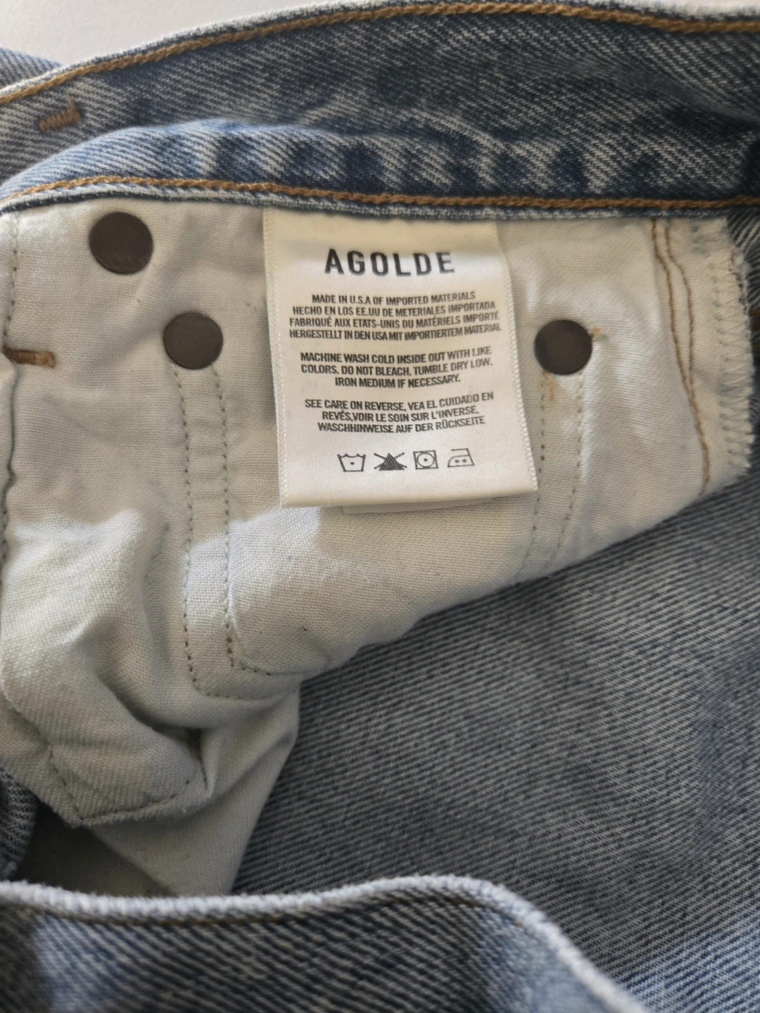 AGOLDE Women's Jeans Size 24 Light Wash Straight Leg Denim - photo 3