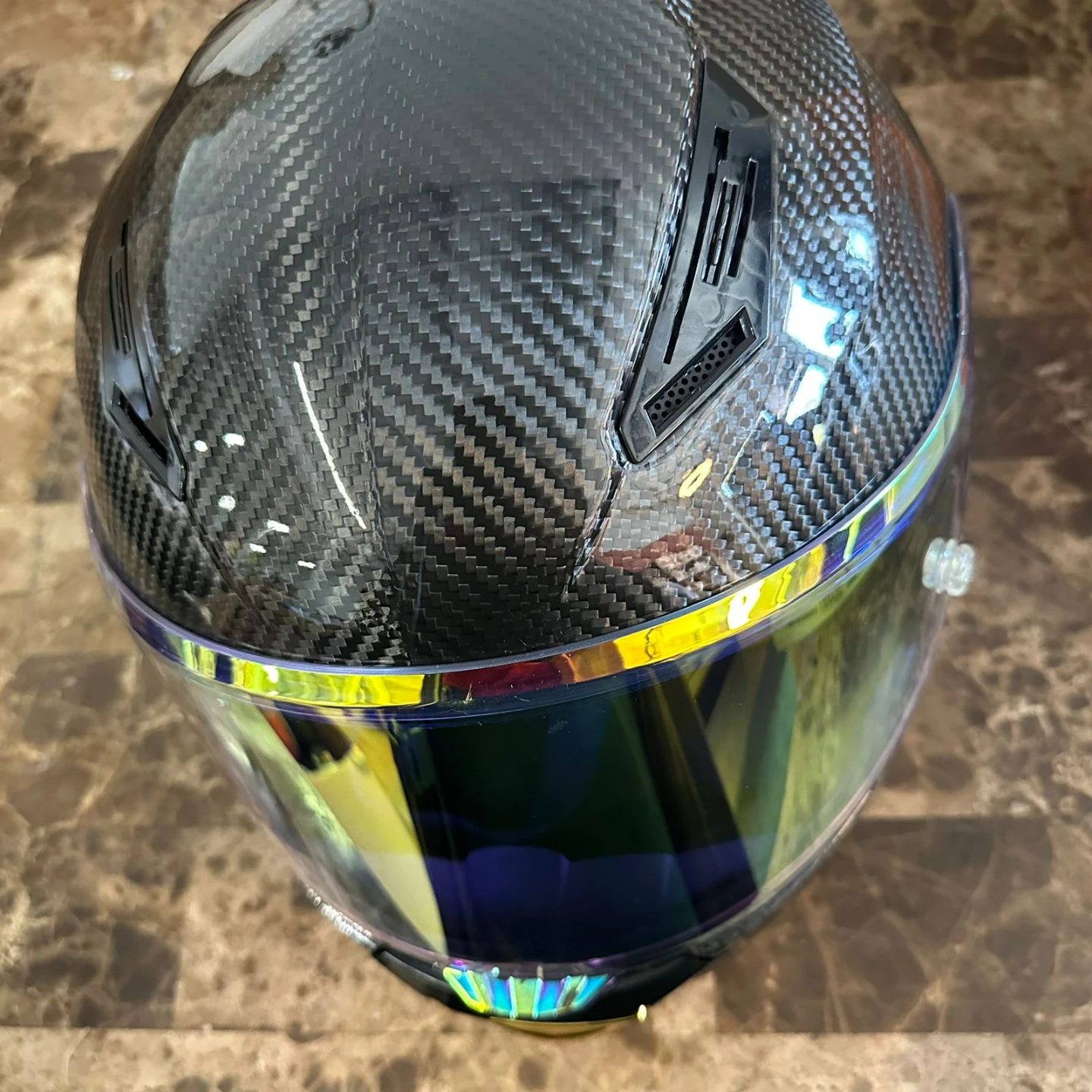 Motorcycle Helmet with Mirrored Iridium Visor - photo 2