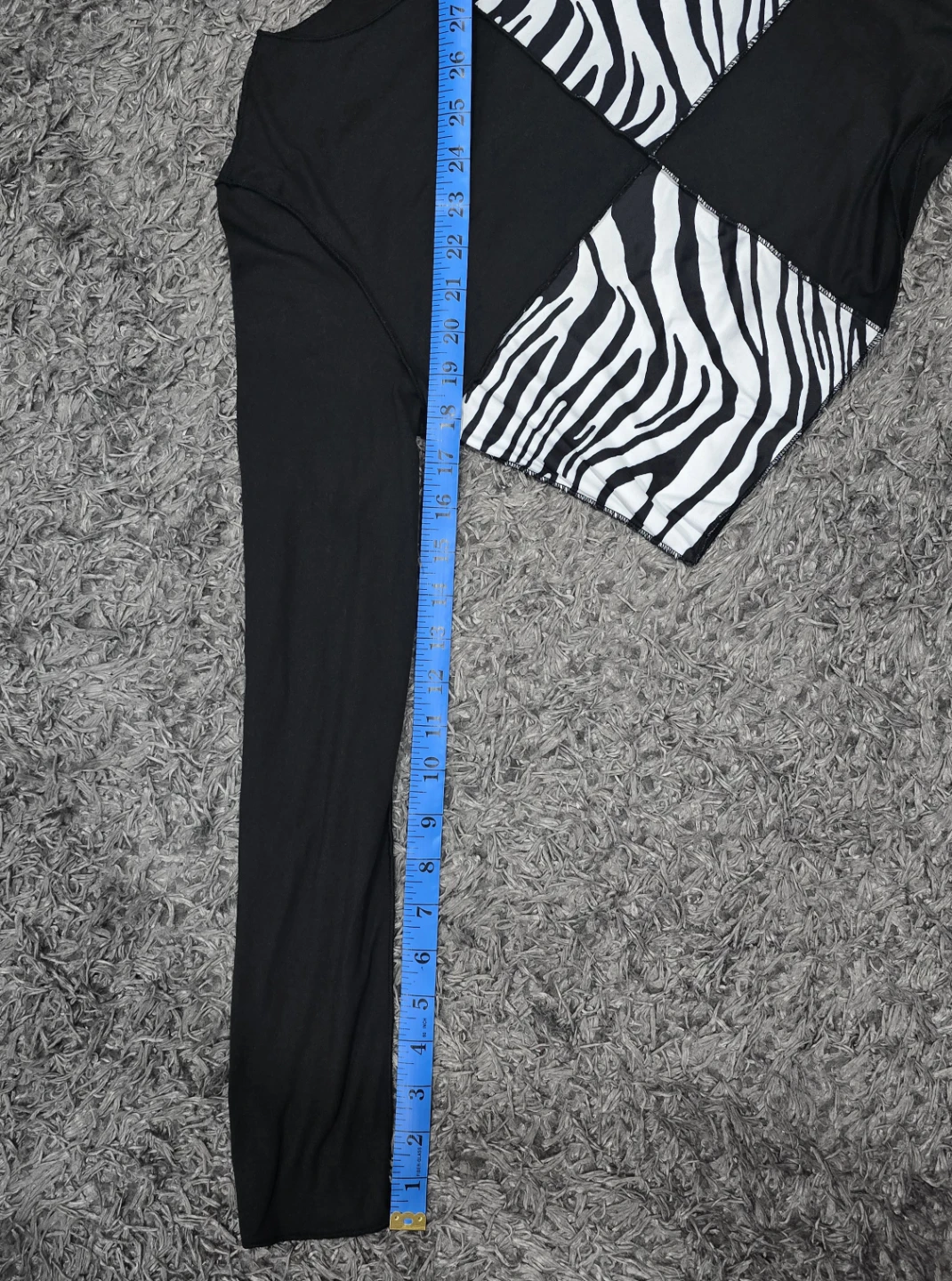 Long Sleeve Patchwork Crop Top - photo 5