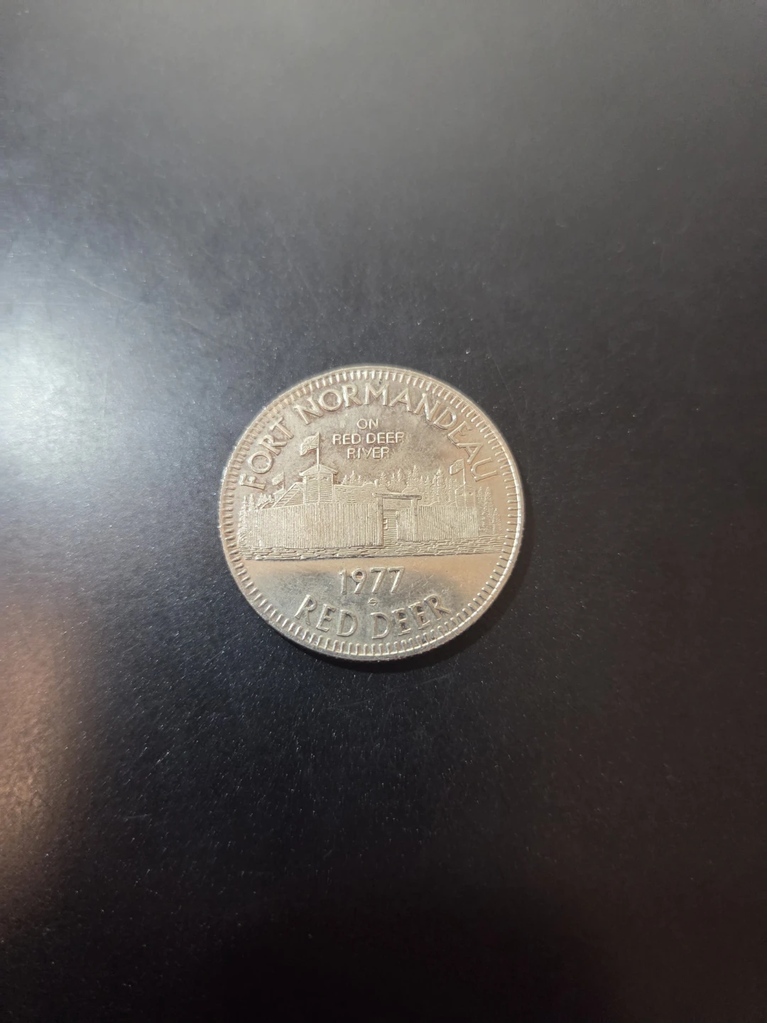 Red Deer Dollar Coin 1977