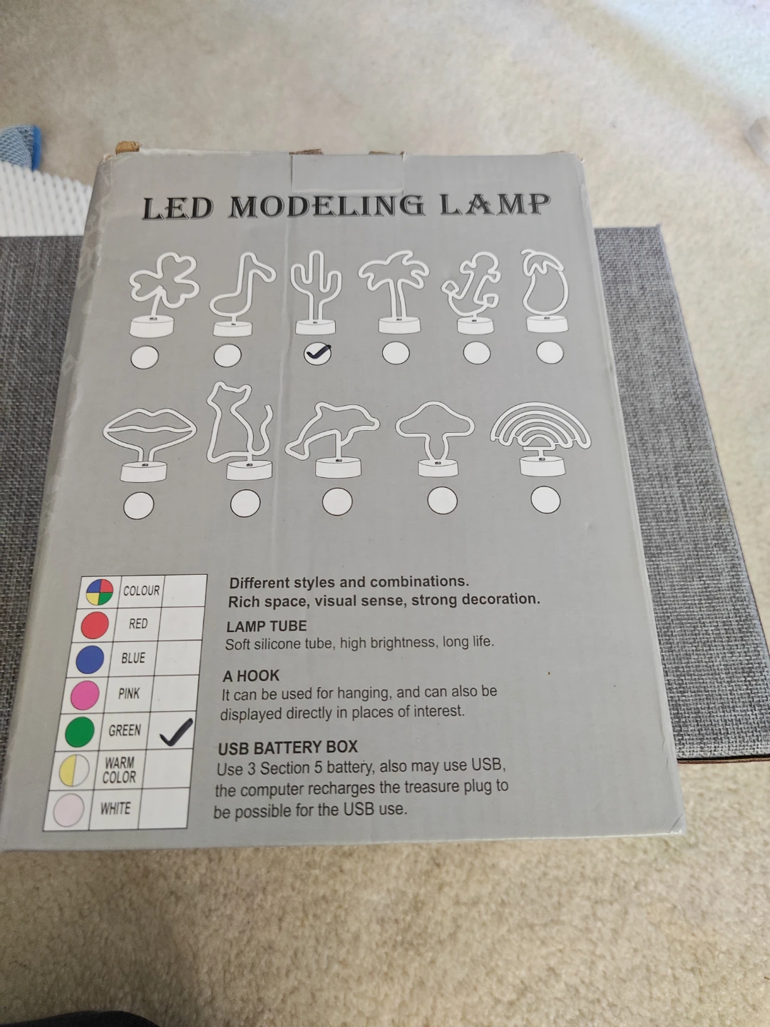 LED Cactus Modeling Lamp - photo 2