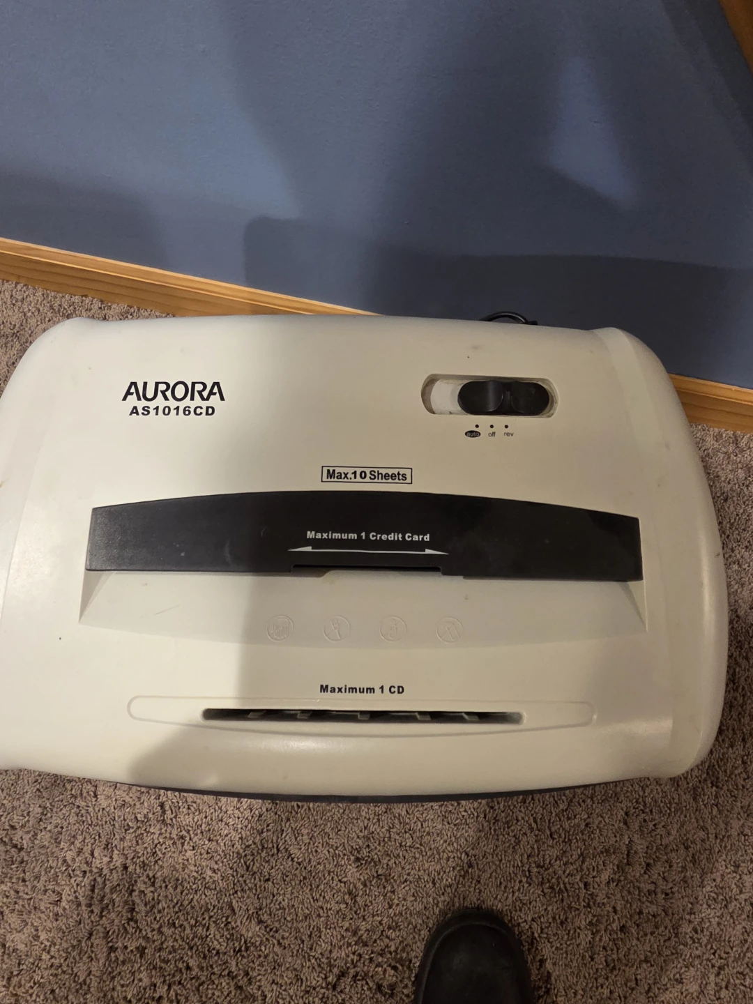 Aurora AS1016CD Paper Shredder - photo 3