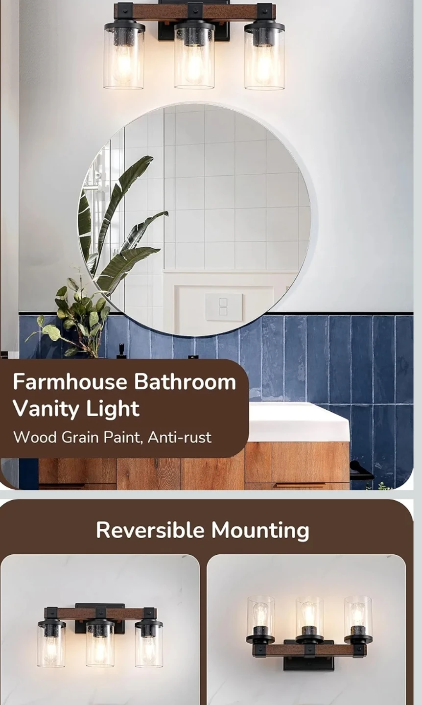 Farmhouse Bathroom Vanity Light Fixture - photo 3