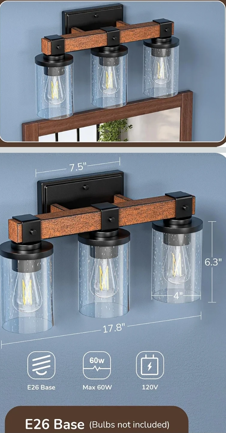 Farmhouse Bathroom Vanity Light Fixture - photo 5