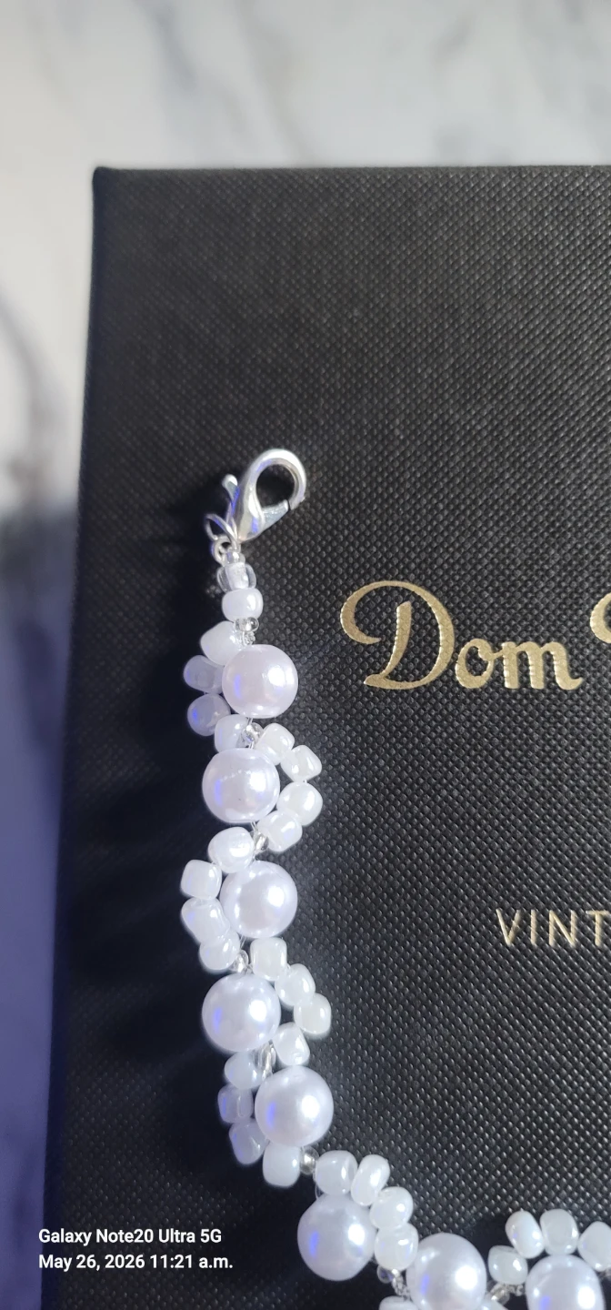 White Faux Pearl & Bead Bracelet - photo 3