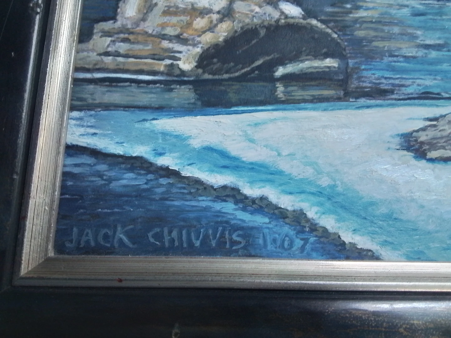 Original 1972 Jack Chivvis Winter Landscape Painting - photo 4