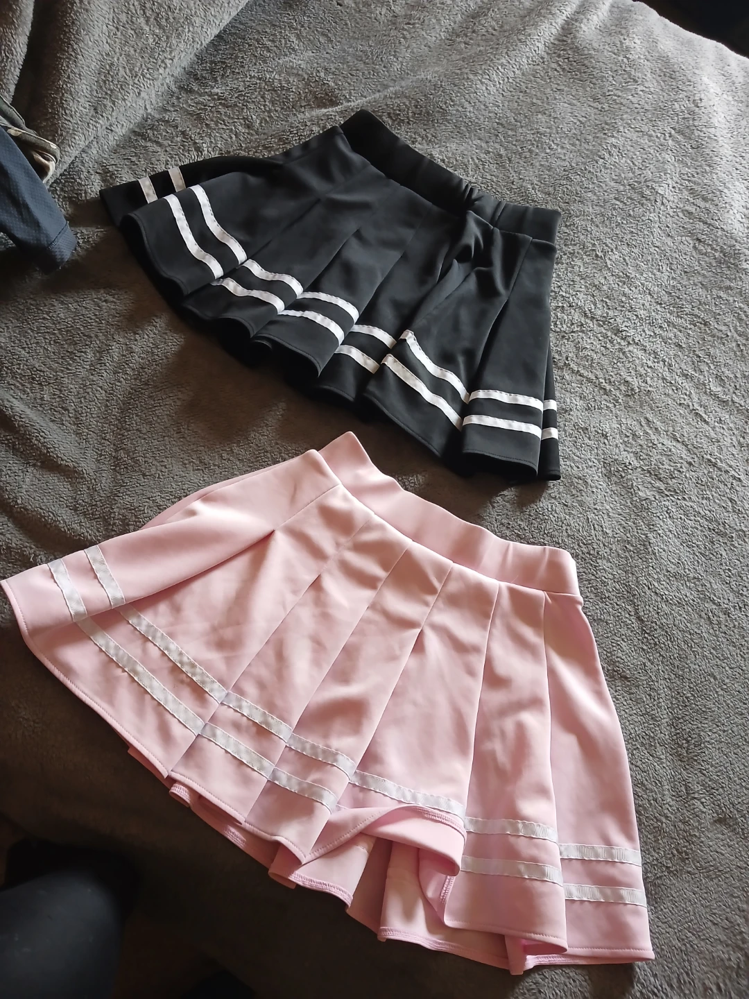 Pleated Skirts with Decorative Patches
