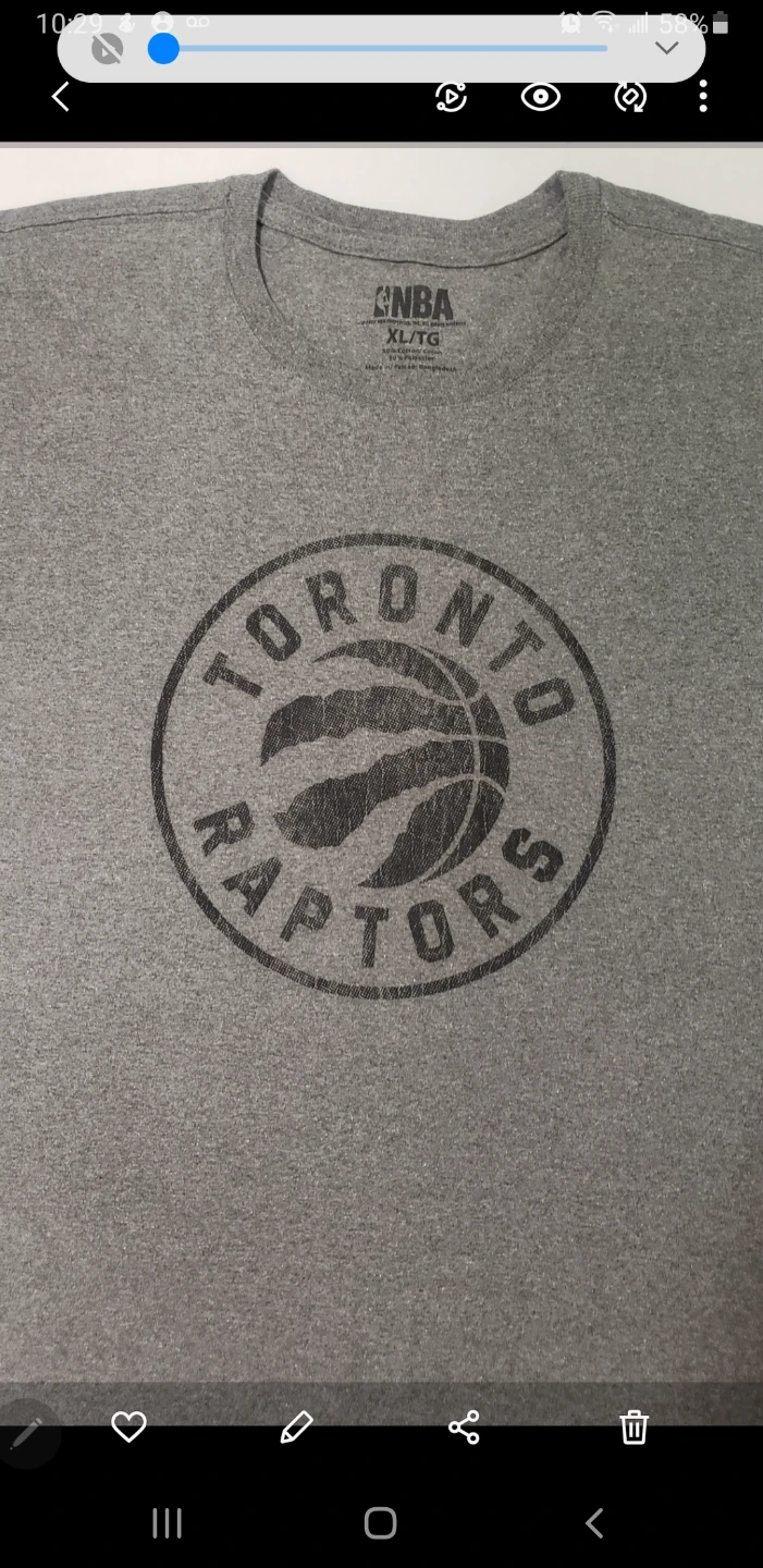 Brand new Mens Raptors Gray Shirt Size XL - photo 2