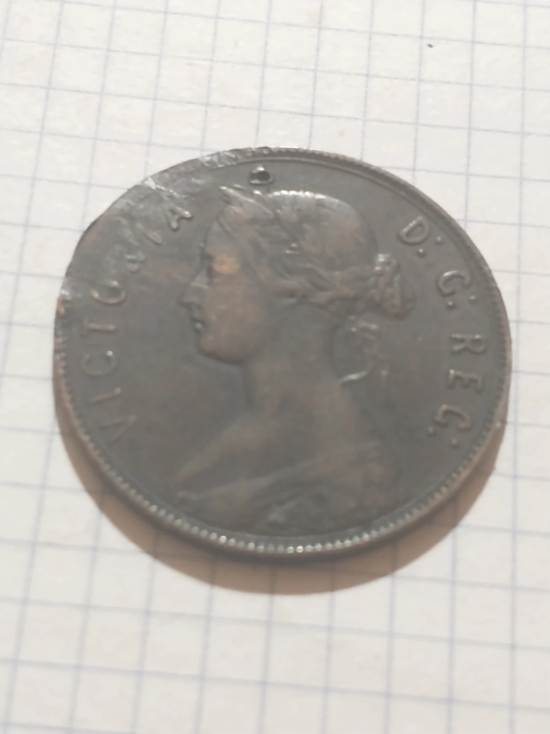 Lovely 1894 Newfoundland large cent (damaged) - photo 4