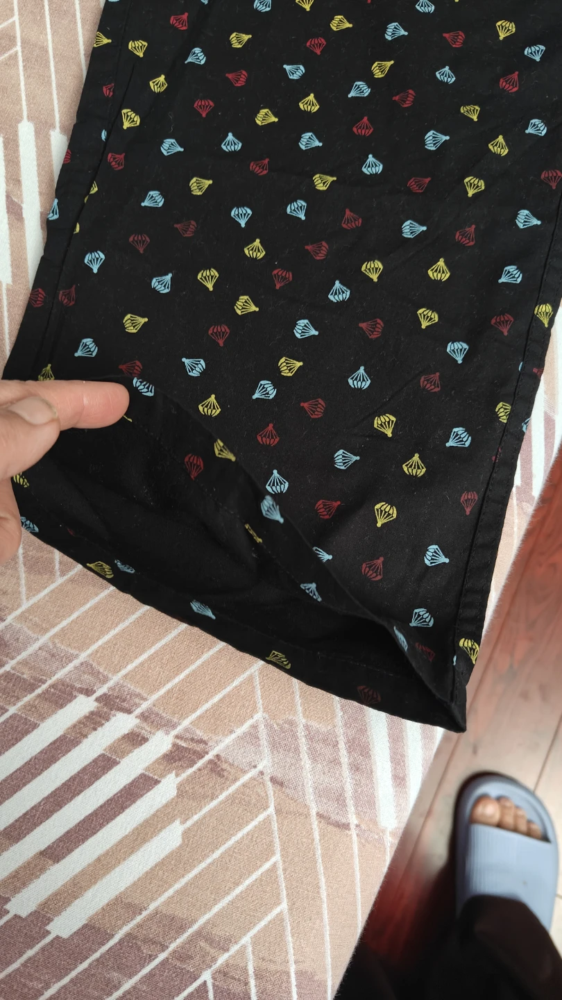 Black Pajama Pants with Diamond Pattern - photo 5